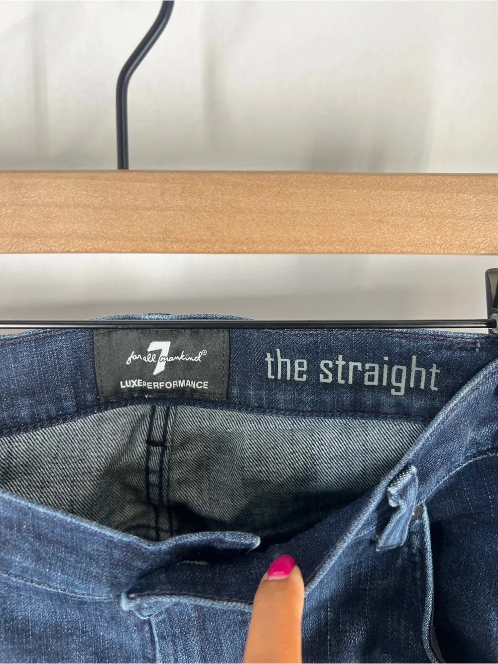 7 For All Mankind The Straight Luxe Performance Jeans Men’s Dark Wash 40